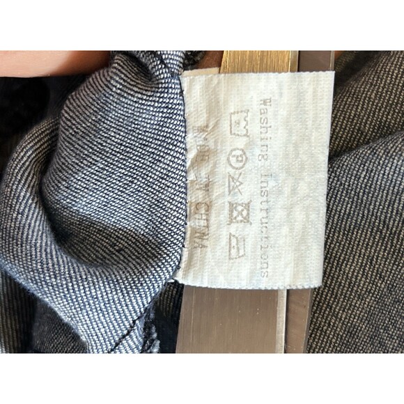 Chic Womens Denim Slim Cheongsam Collar Flared Sleeve Mermaid Dress Size Large - Picture 14 of 15